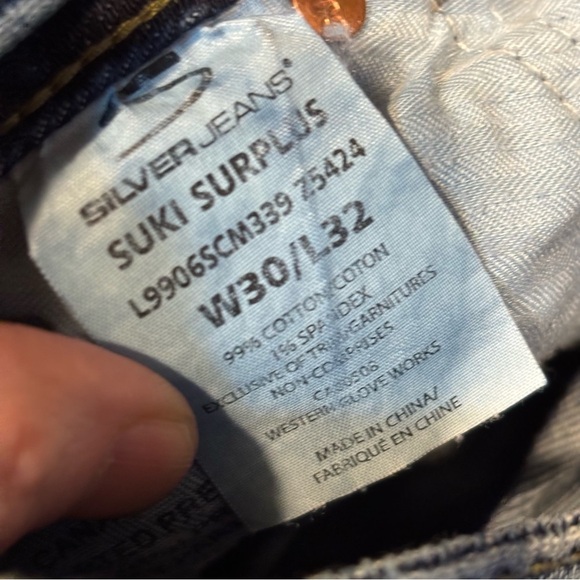 Silver Suki Surplus Mid Rise Bootcut Flare Jeans Size 30 - Picture 10 of 12